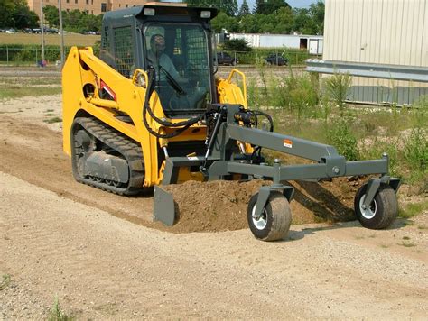 grading attachment for skid steer|skid steer road grader attachment.